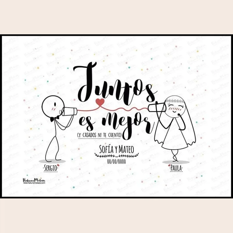Lámina personalizada - Juntos es mejor | Hakuna Mataza