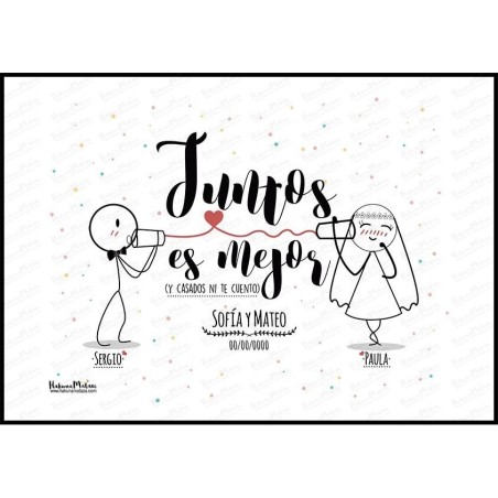 Lámina personalizada - Juntos es mejor Lámina personalizada - Juntos es mejor