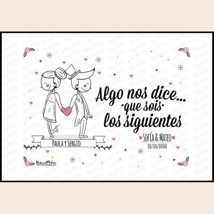 Lámina personalizada - Algo nos dice que sois los siguientes · otra vista 2