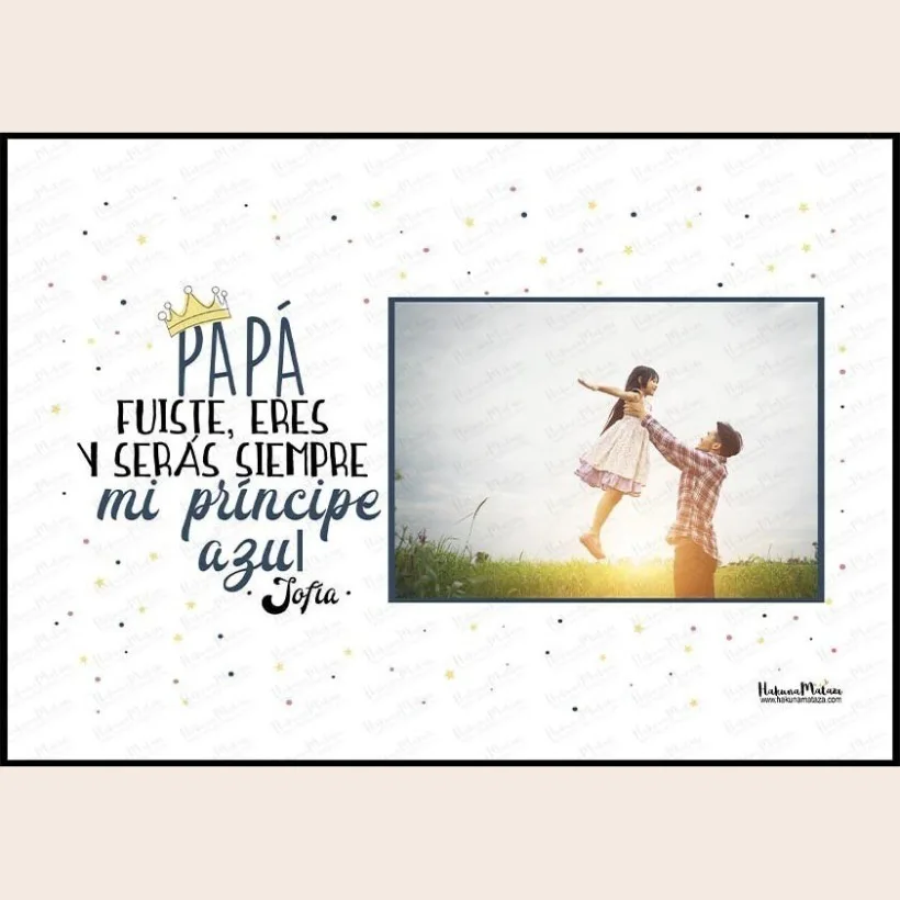 Lámina personalizada con foto - Mi príncipe azul | Hakuna Mataza 2