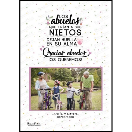 Lámina personalizada con foto - Los abuelos que crían a sus nietos