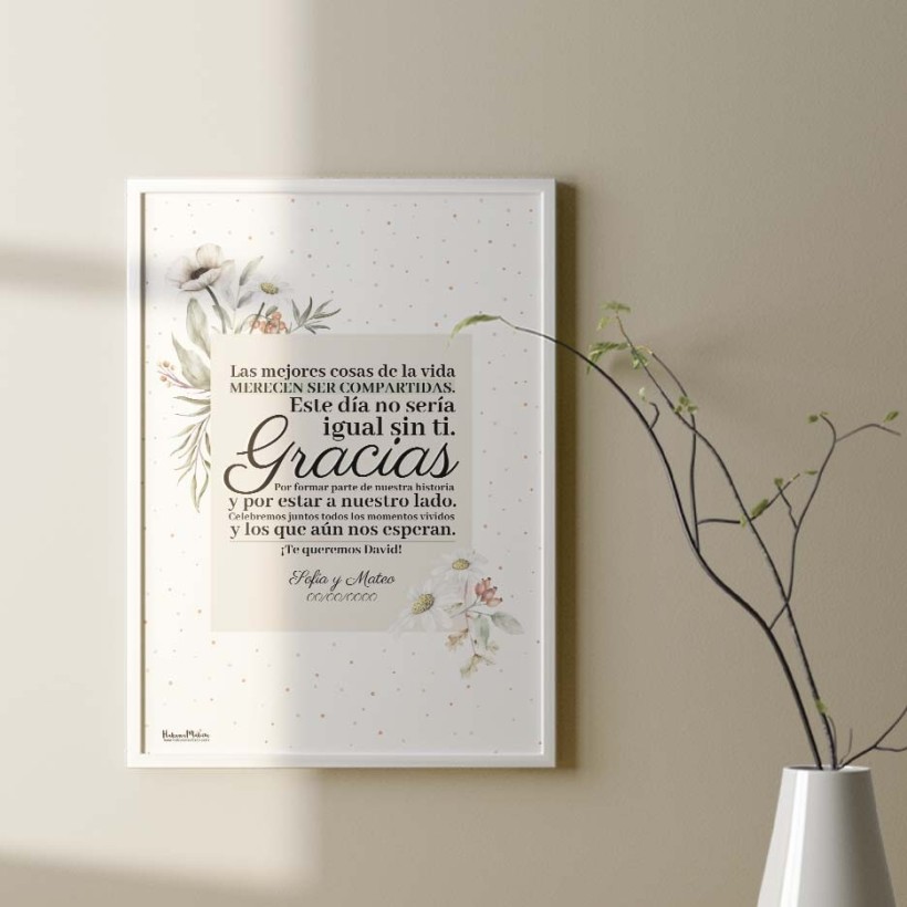Diseño completo de la lámina de agradecimiento personalizada 2