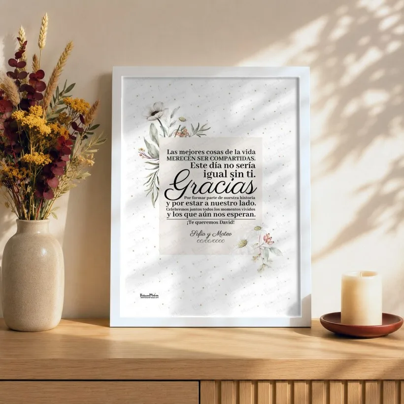 Lámina personalizada - Gracias por formar parte de nuestra historia | Hakuna Mataza