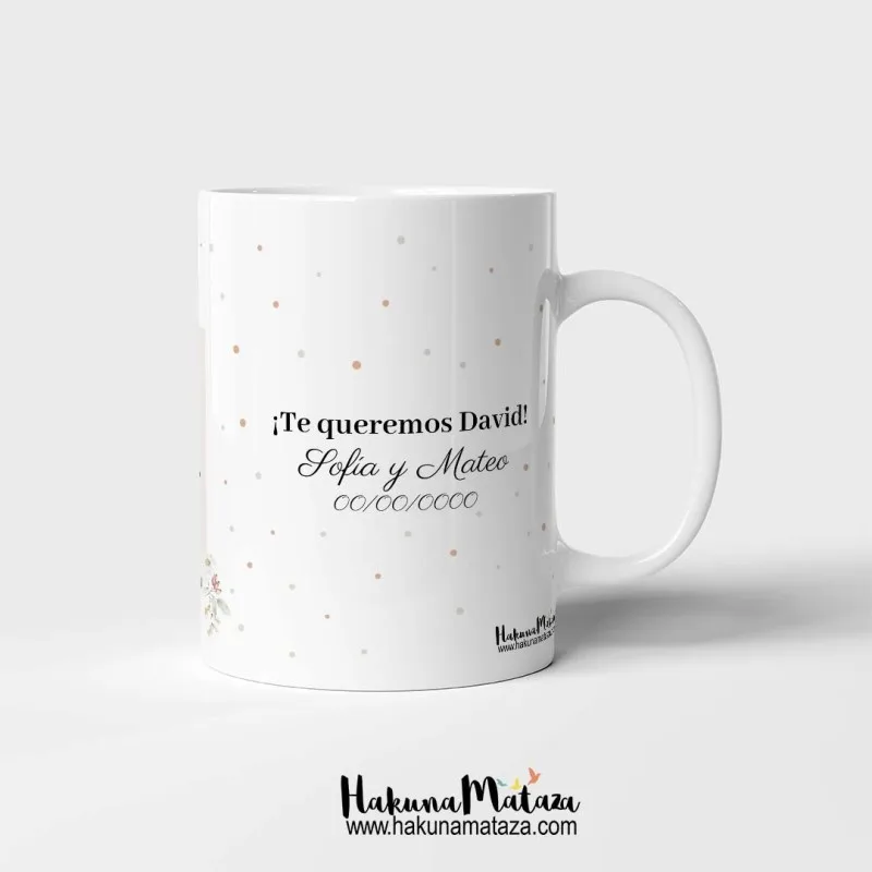 Taza personalizada - Las mejores cosas de la vida merecen ser compartidas · detalle