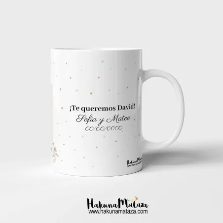 Taza personalizada - Las mejores cosas de la vida merecen ser compartidas · detalle