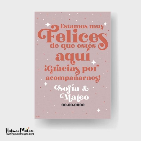 Cartel de bienvenida - Moderno Cartel de bienvenida - Moderno