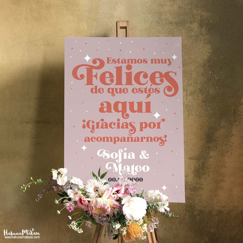 Cartel de bienvenida - Moderno