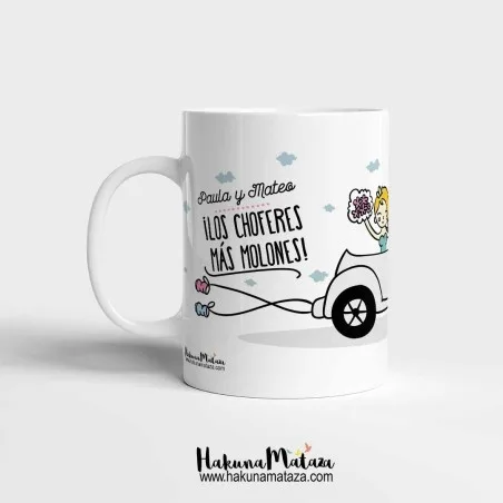 Taza personalizada - Los choferes más molones | Hakuna Mataza