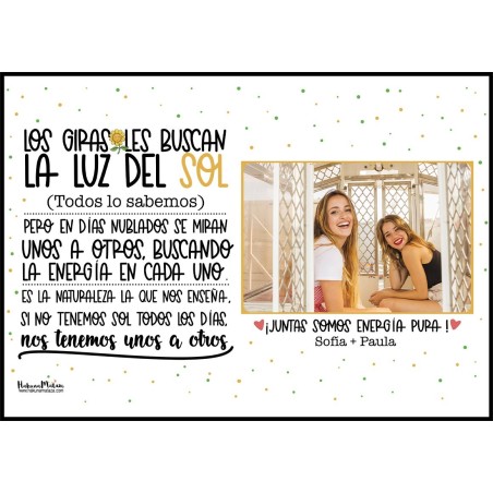 Lámina personalizada con foto - Girasoles