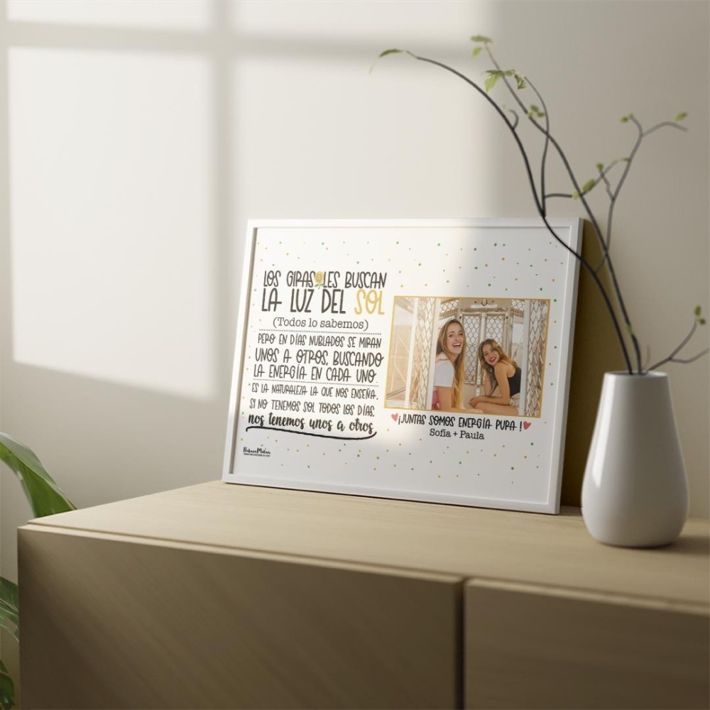 Lámina personalizada con foto - Girasoles