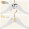 Percha personalizada madera blanca
