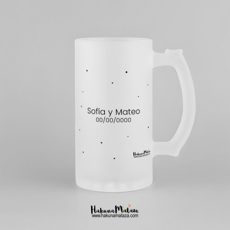 Jarra de cristal personalizada - Nombre