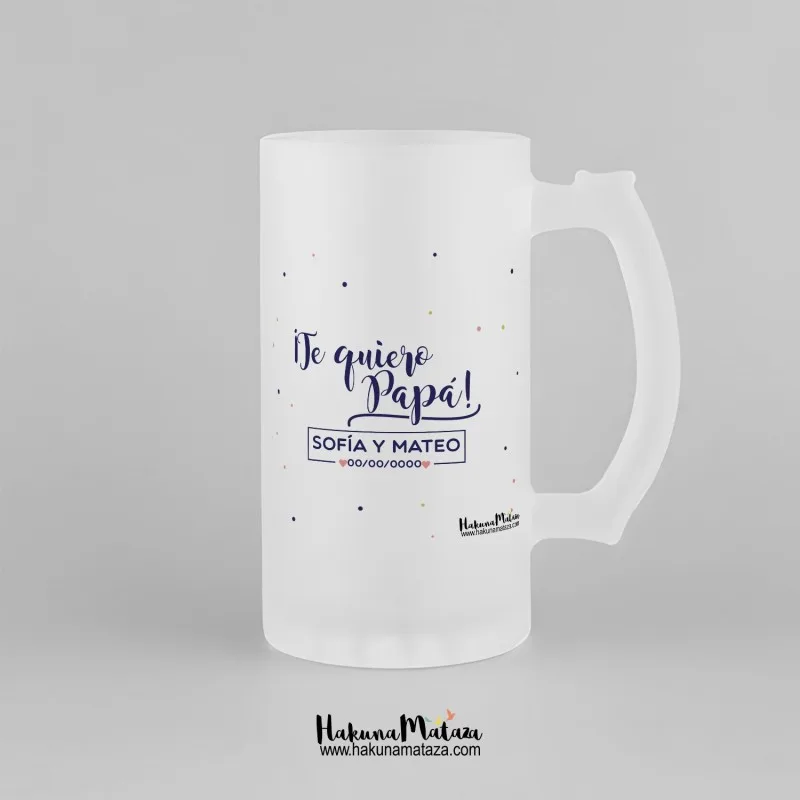 Jarra de cristal personalizada - De tu mano · detalle