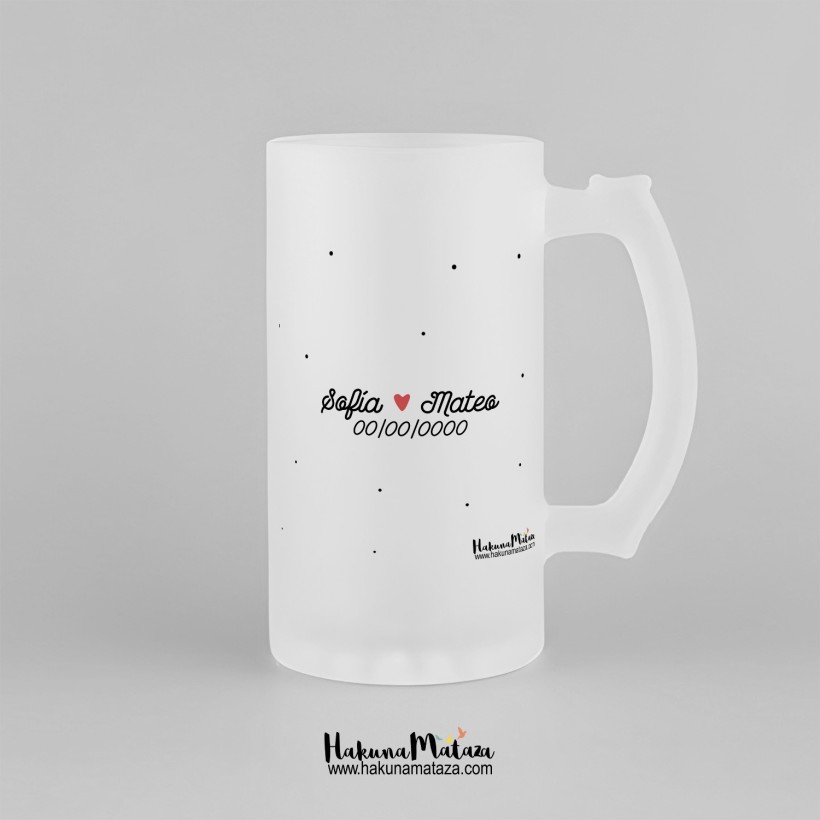 Jarra de cristal personalizada - Gracias Jarra de cristal personalizada - Gracias