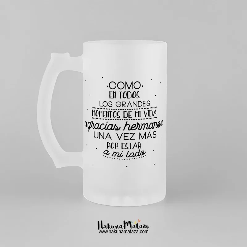 Jarra de cristal personalizada - Gracias | Hakuna Mataza