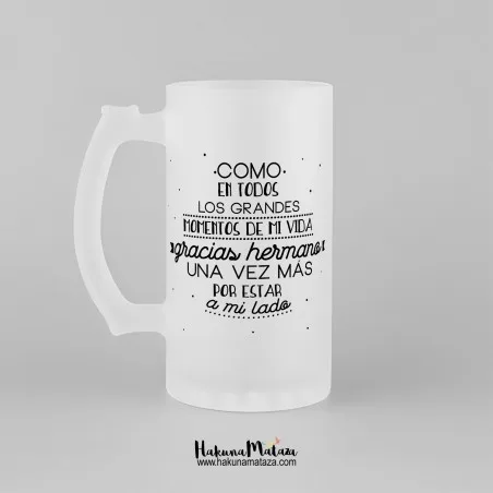 Jarra de cristal personalizada - Gracias | Hakuna Mataza