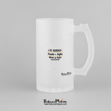 Jarra de cristal personalizada - Por los momentos vividos Jarra de cristal personalizada - Por los momentos vividos