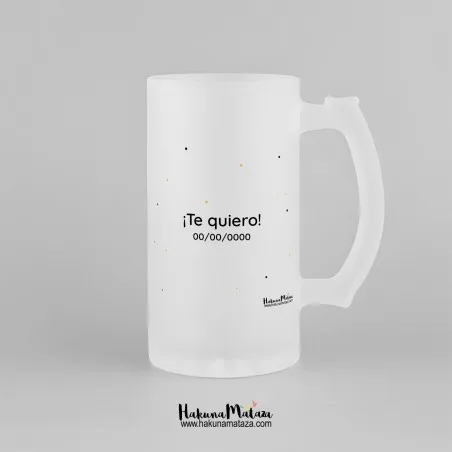 Jarra de cristal personalizada - Reseña Google · detalle