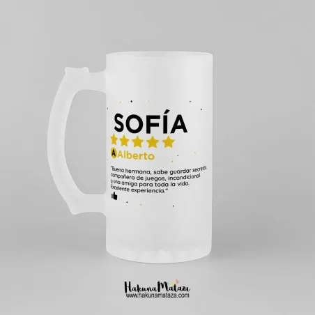 Jarra de cristal personalizada - Reseña Google | Hakuna Mataza