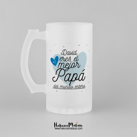 Jarra de cristal personalizada - Mejor Papá Jarra de cristal personalizada - Mejor Papá