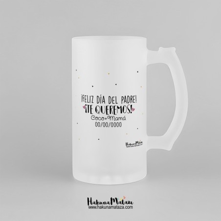 Jarra de cristal personalizada - Papá perruno Jarra de cristal personalizada - Papá perruno