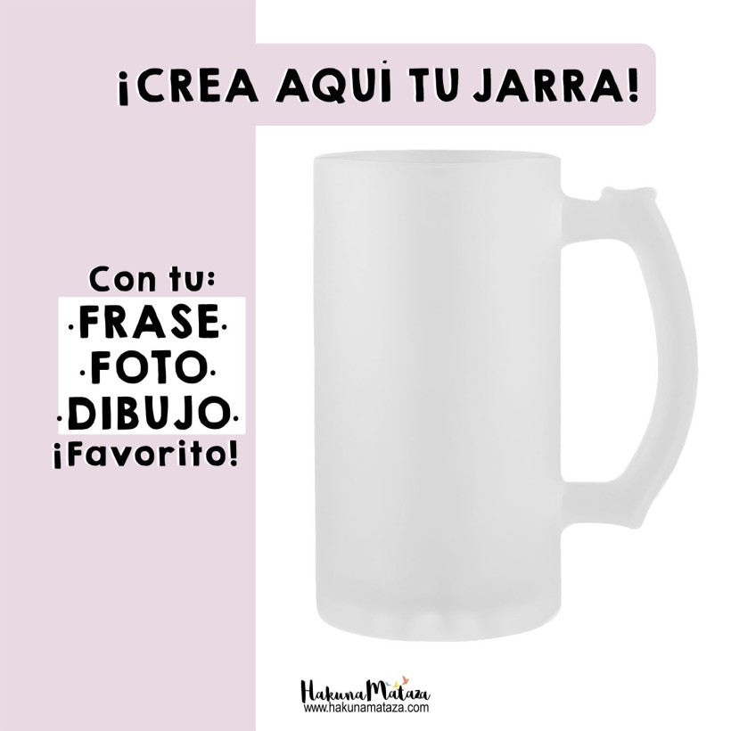 Jarra de cristal 100% personalizada