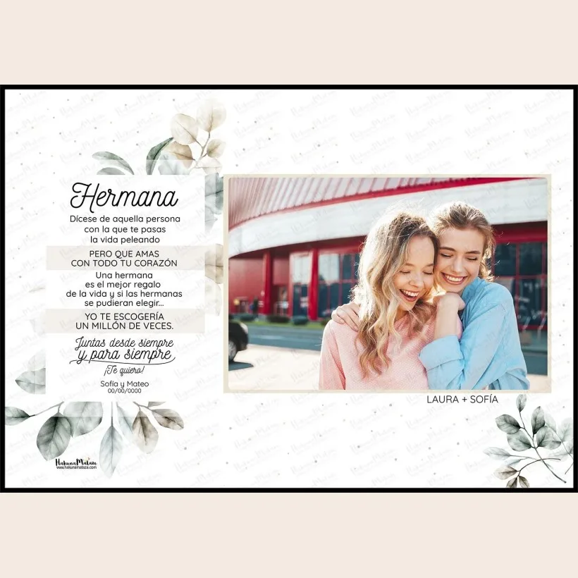 Lámina personalizada con foto - Hermano / Hermana | Hakuna Mataza 2