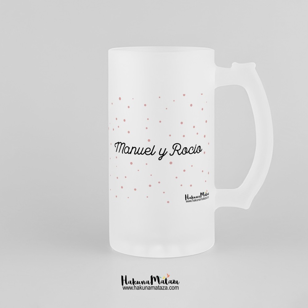 Jarra de cristal personalizada - Fecha especial