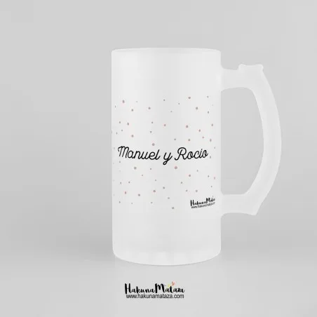 Jarra de cristal personalizada - Fecha especial · detalle