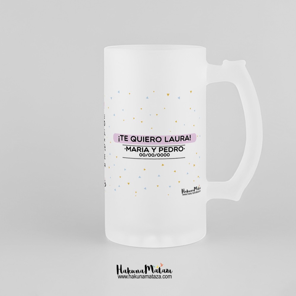 Jarra de cristal personalizada - Hermana es aquella persona