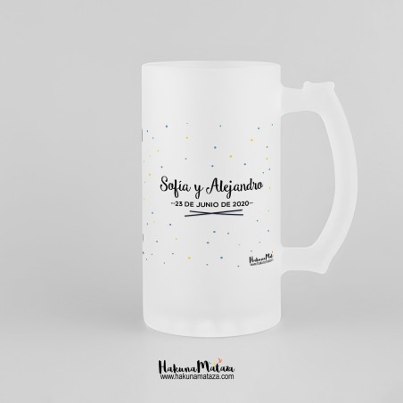 Jarra de cristal personalizada - Algunas personas (azul) Jarra de cristal personalizada - Algunas personas (azul)