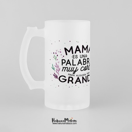 Jarra de cristal personalizada - Mamá es una palabra muy corta Jarra de cristal personalizada - Mamá es una palabra muy corta