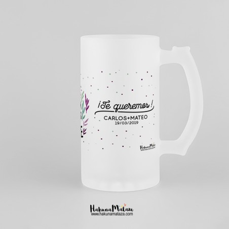 Jarra de cristal personalizada - Mamá es una palabra muy corta Jarra de cristal personalizada - Mamá es una palabra muy corta