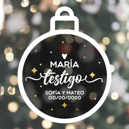 Bola de Navidad personalizada - Testigo / Madrina... Bola de Navidad personalizada - Testigo / Madrina...