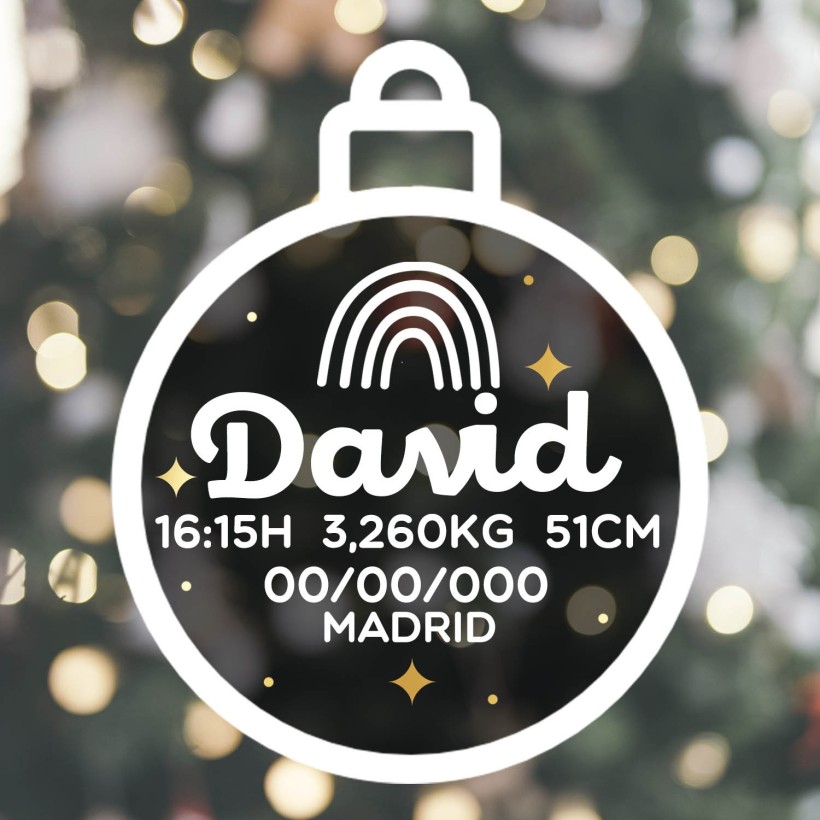 Bola (10cm) de Navidad personalizada - Natalicio Bola (10cm) de Navidad personalizada - Natalicio