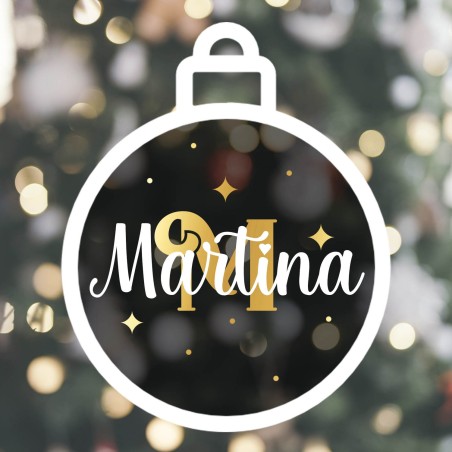 Bola de Navidad personalizada - Inicial y nombre Bola de Navidad personalizada - Inicial y nombre