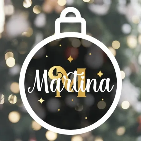 Bola de Navidad personalizada - Inicial y nombre · presentación