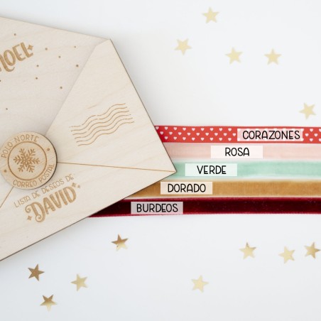 Sobre carta Navidad madera