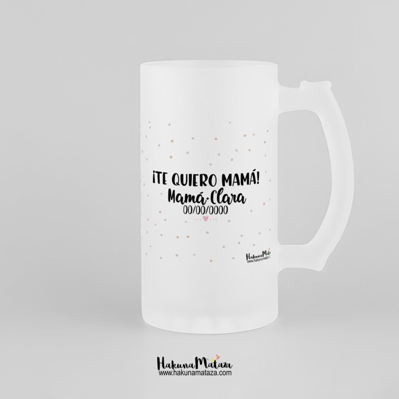 Jarra de cristal personalizada - De todas las madres 2