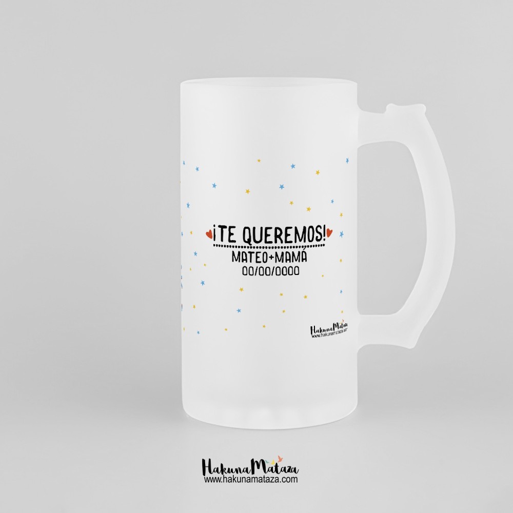 Jarra de cristal personalizada - Super papá