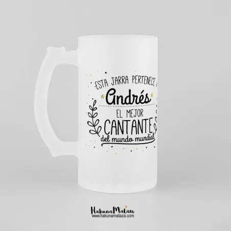 Jarra de cristal personalizada - Esta jarra pertenece | Hakuna Mataza