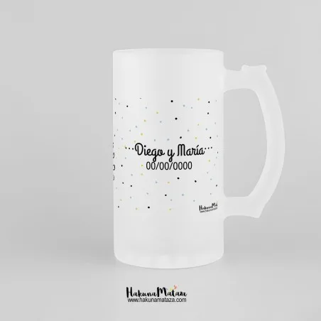 Jarra de cristal personalizada - Esta jarra pertenece · detalle