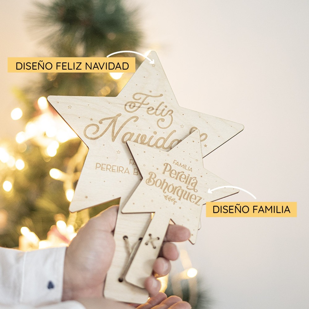 Estrella árbol de Navidad personalizada