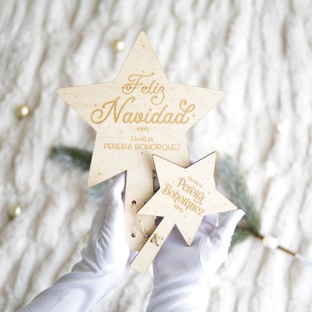 Estrella árbol de Navidad personalizada