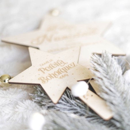 Estrella árbol de Navidad personalizada