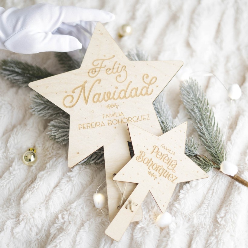 Estrella árbol de Navidad personalizada Estrella árbol de Navidad personalizada