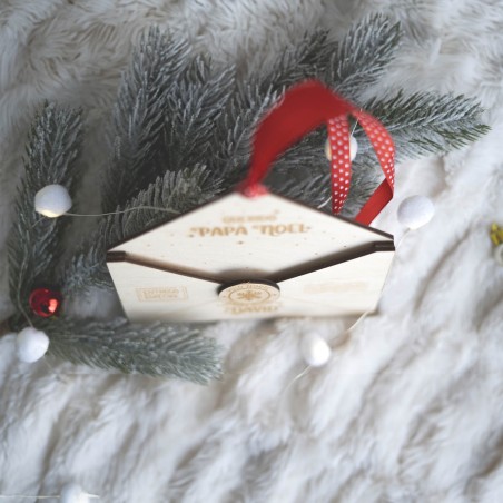 Sobre carta Navidad madera