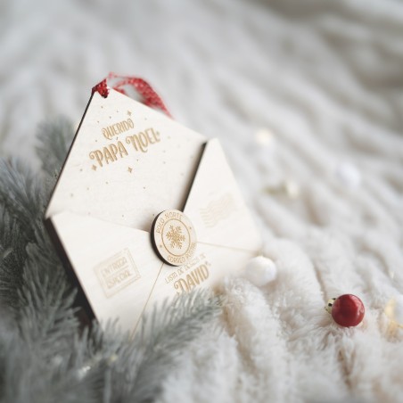 Sobre carta Navidad madera