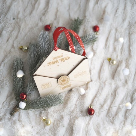 Sobre carta Navidad madera