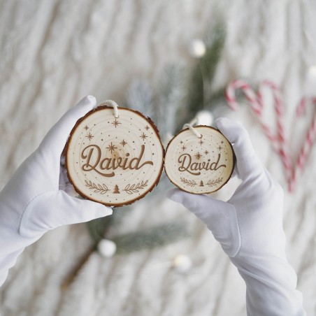 Rodaja árbol de navidad personalizada - Nombre Rodaja árbol de navidad personalizada - Nombre